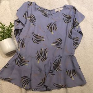 Loft Lavender Peplum Blouse